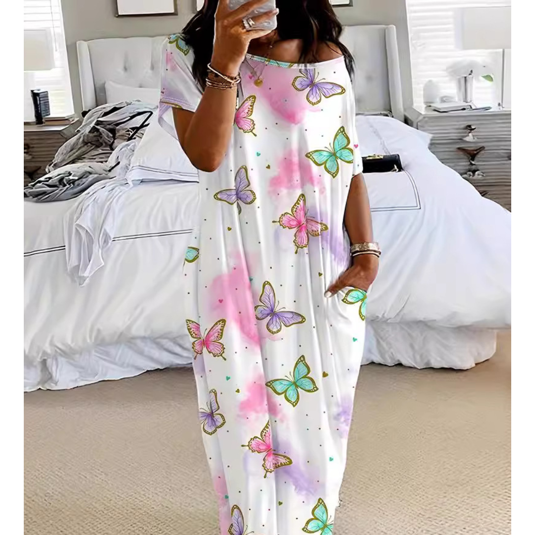 LUNARI™ - Loose Fit Round Neck Sleep Nightdress