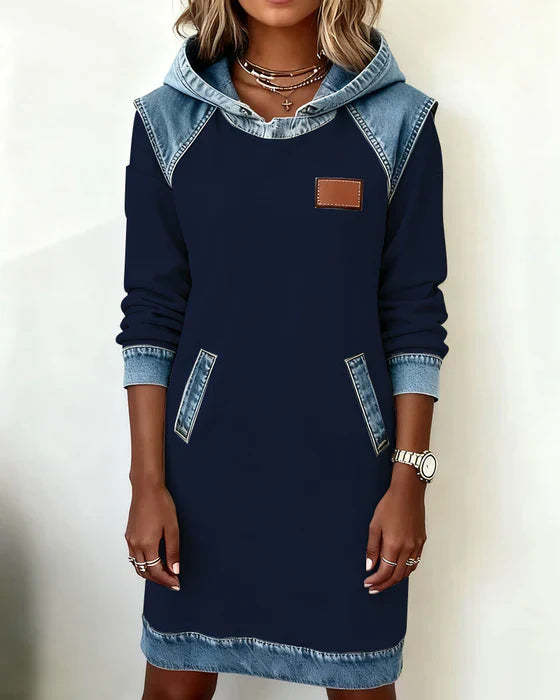 LUNARIAE™ - Casual dress with contrasting hood
