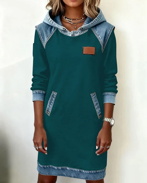 LUNARIAE™ - Casual dress with contrasting hood