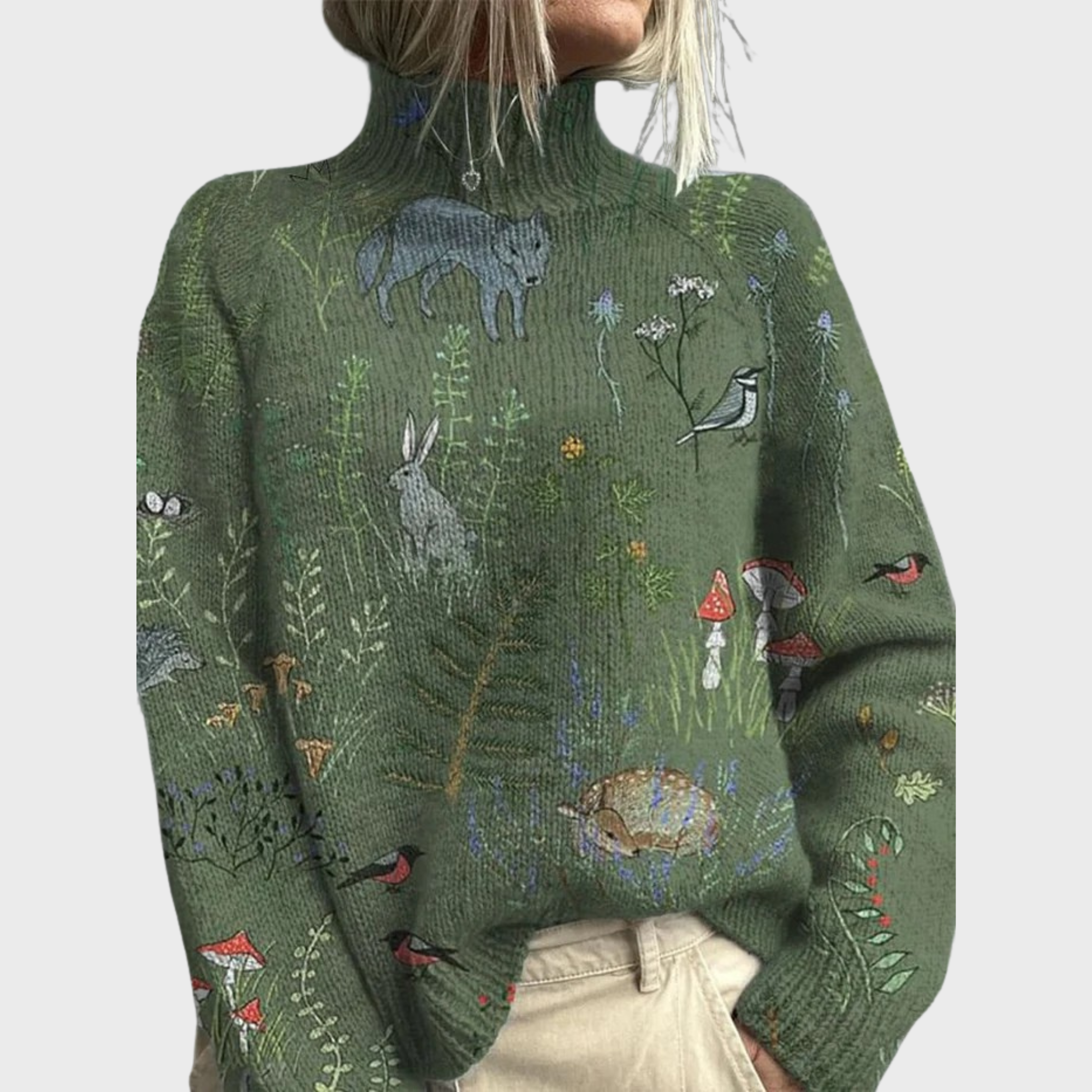 Hana | My Signature Knitted with Forest-Inspired Print