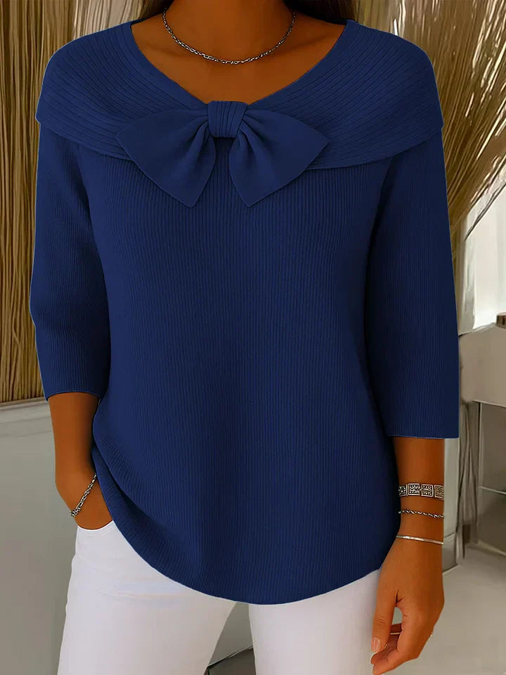 Aline | Soft & Elegant Sweater with Bow Detail