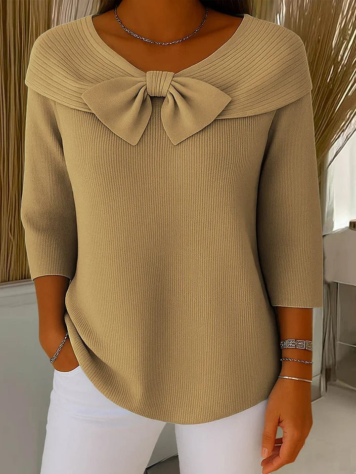 Aline | Soft & Elegant Sweater with Bow Detail