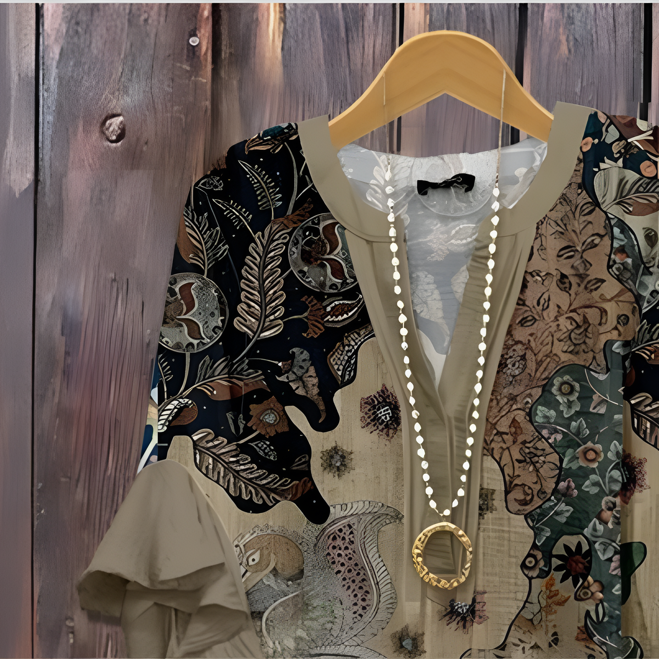 KORNELIA | Elegant blouse with patterns