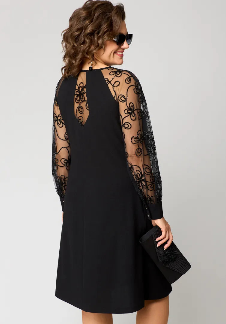 FELICIA™ – Timeless Lace Sleeve Dress