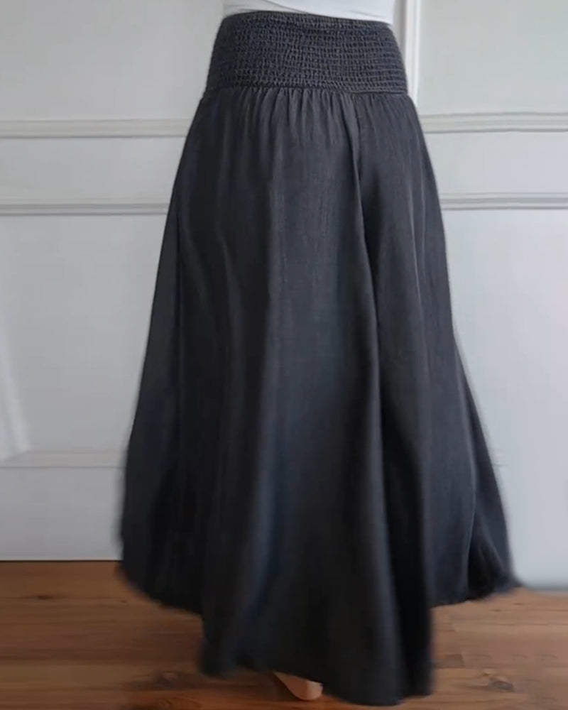 FIADH™- Smocked Waist Palazzo Trousers