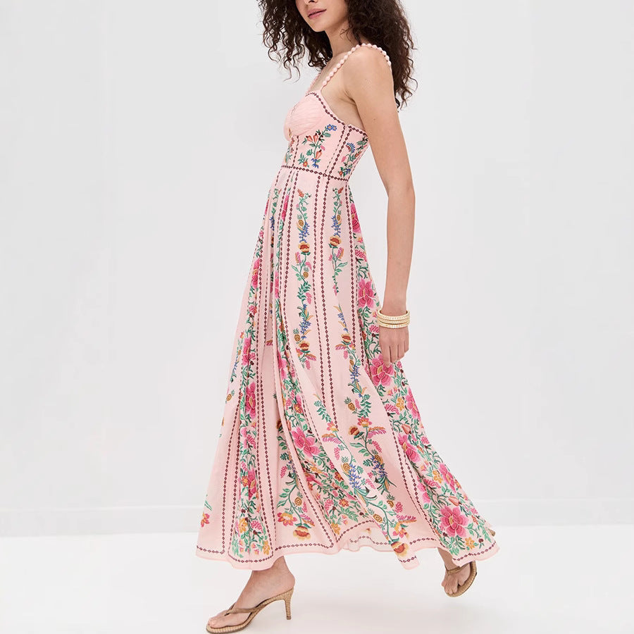 IDONNA™ – Classy Sleeveless Summer Floral Cami Maxi Dress